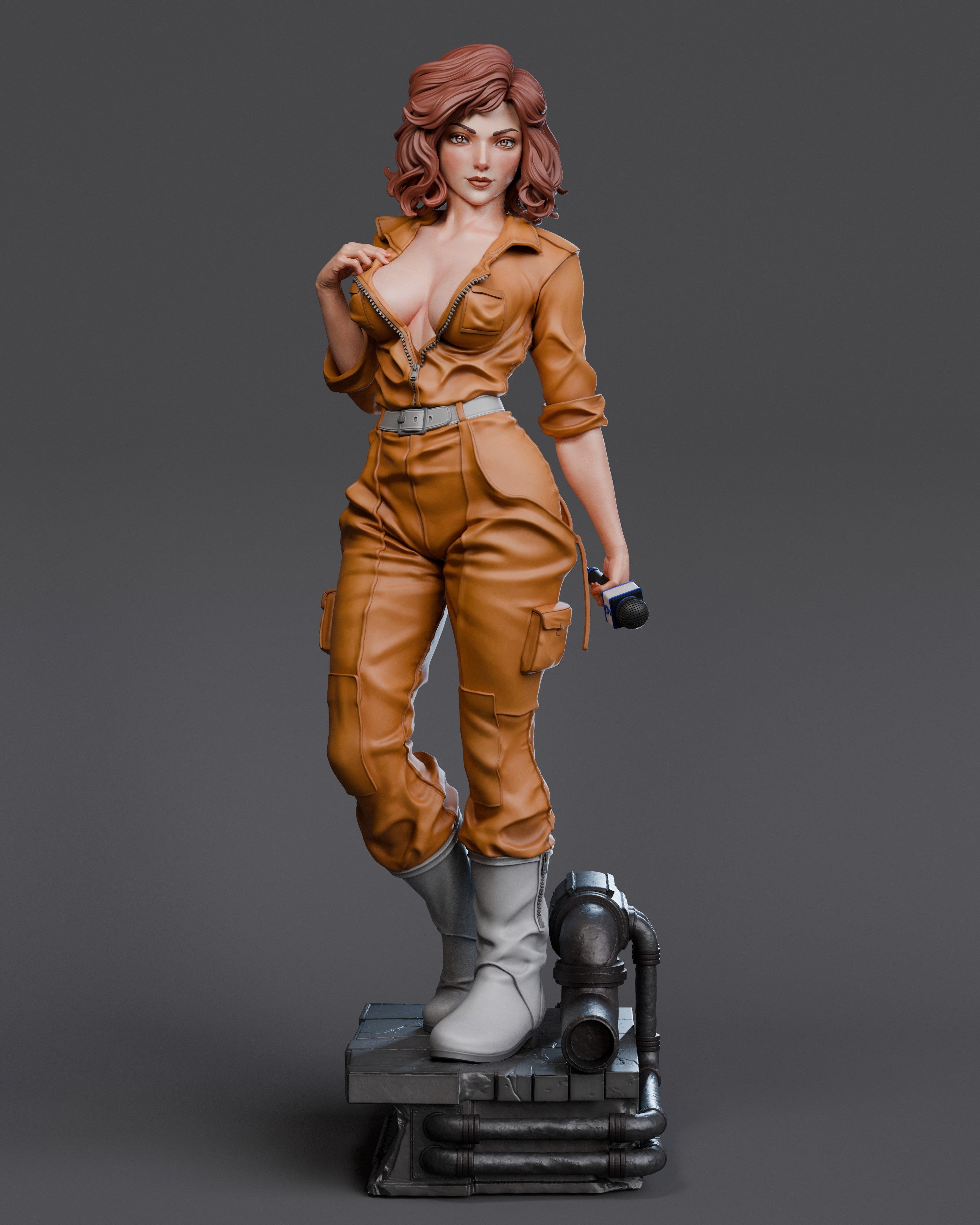 April O'Neil Figur !!!BEMALT!!! -Fan Art-3D Druck- Maßstab 1:6