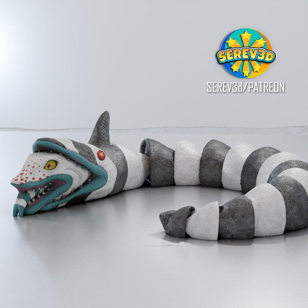 Articulated Sandworm – Beweglicher Sandwurm (3D-Druck Figur)