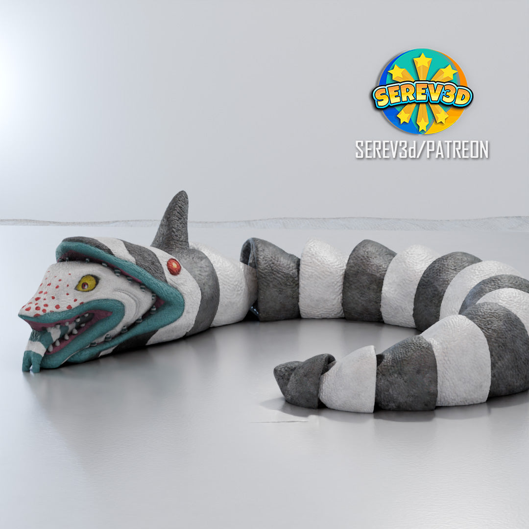 Articulated Sandworm – Beweglicher Sandwurm (3D-Druck Figur)