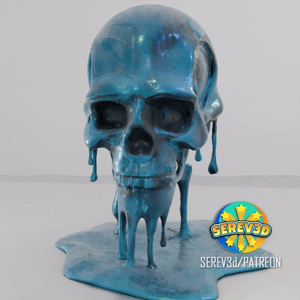 Melting Skull – Kopfhörerständer & 3D-Deko