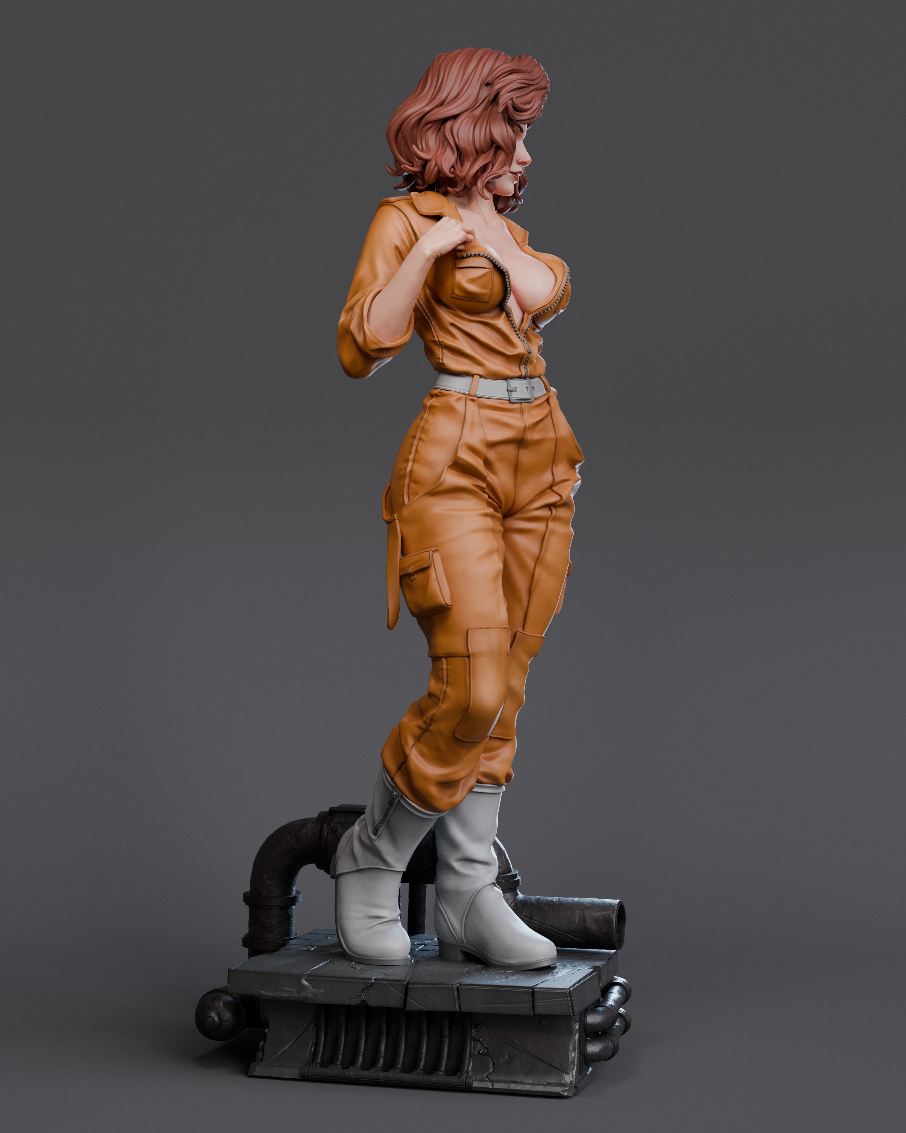 April O'Neil Figur !!!BEMALT!!! -Fan Art-3D Druck- Maßstab 1:6