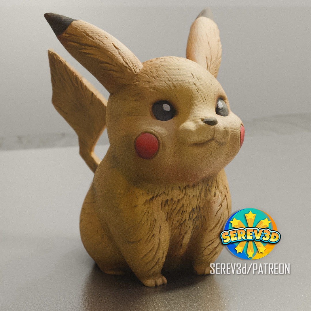 Realistic Pika – 3D-Figur Fan Art