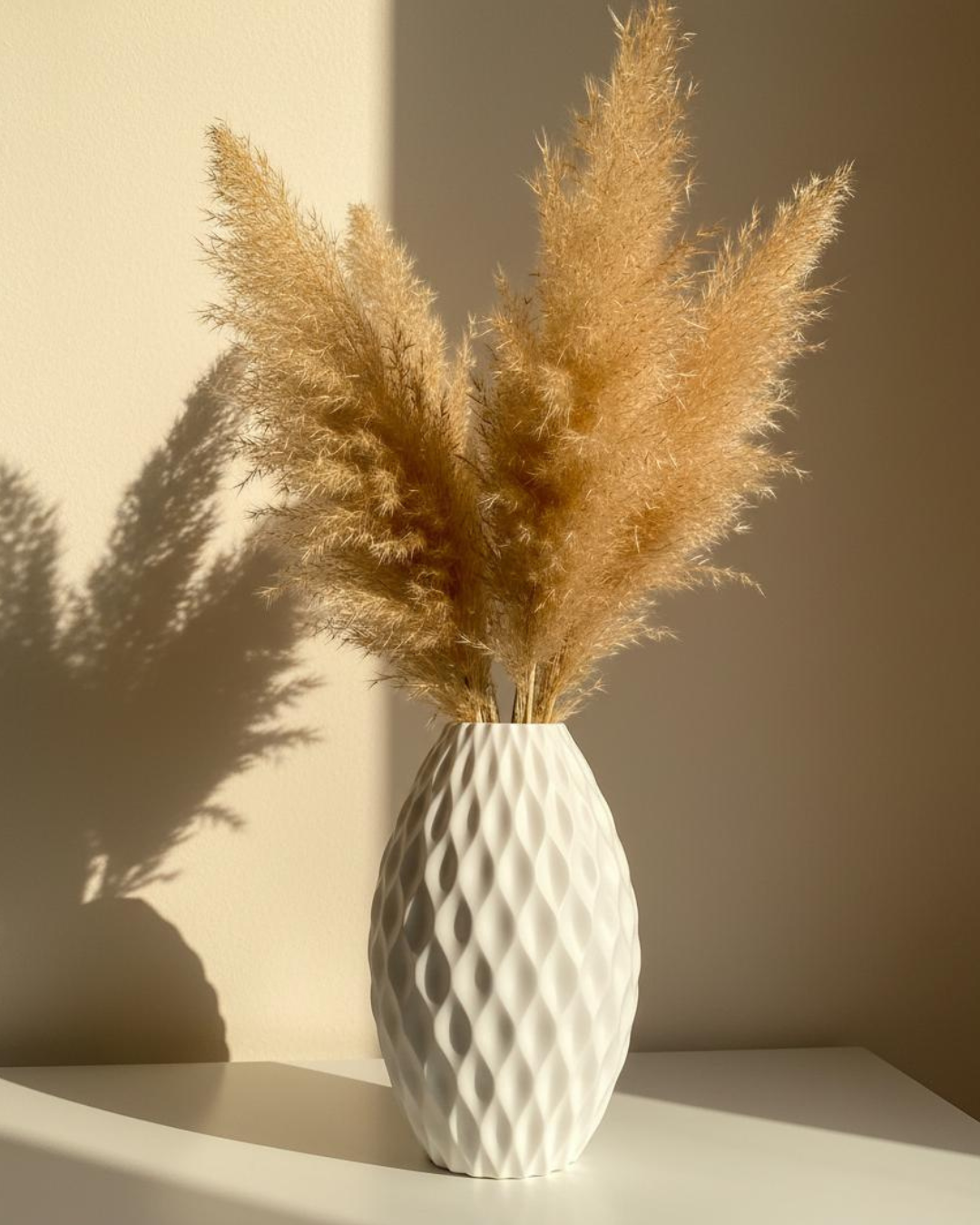 AERO VASE – Deko-Vase für Trockenblumen (3D-Druck, strukturiert)