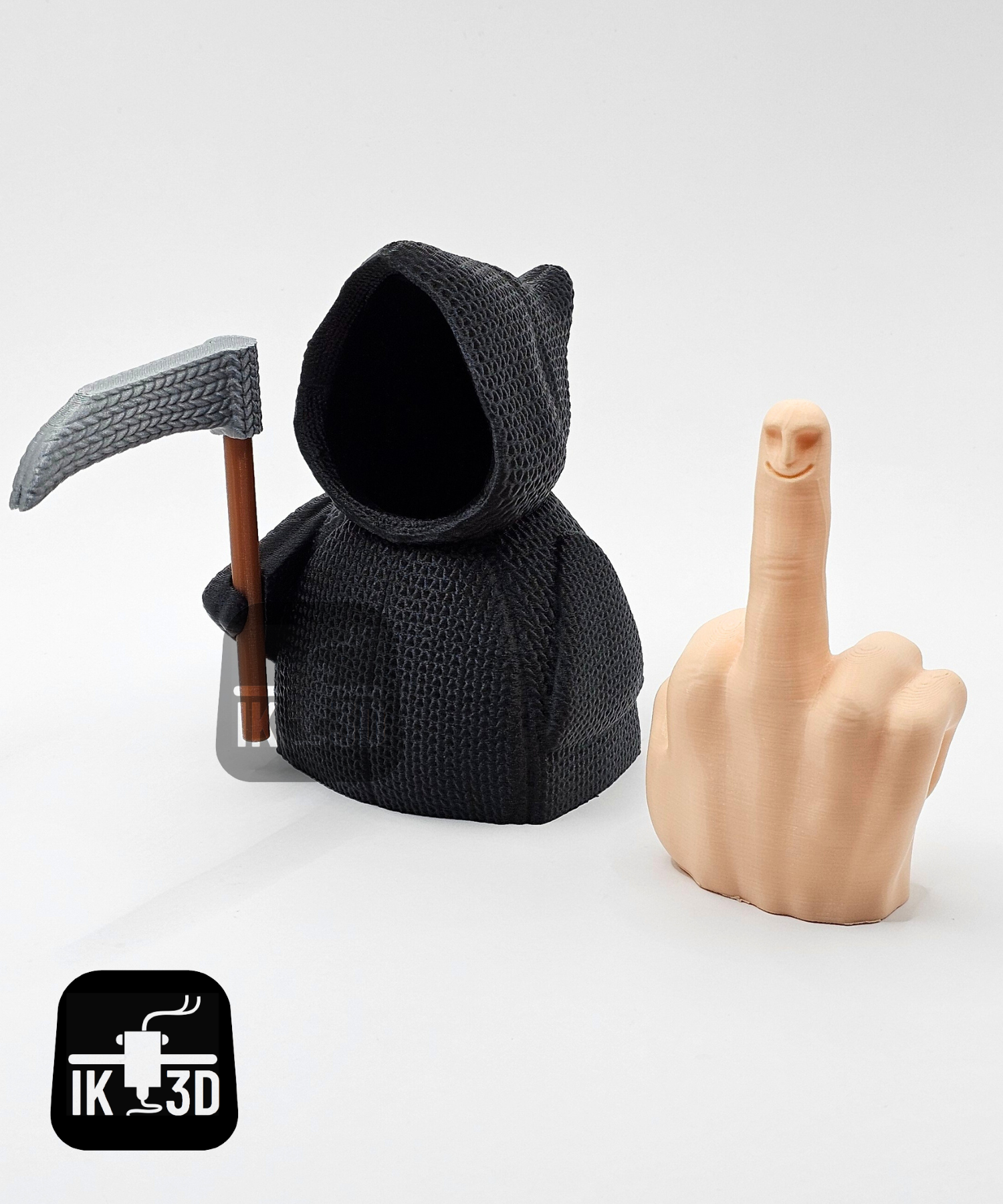 GRIM GAG – Sensenmann mit „Überraschung“ (3D-Druck Desk Toy/Gag)