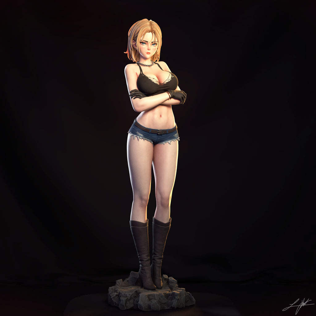 Android 18 Figur !!!BEMALT!!! -Fan Art-3D Druck- Maßstab 1:6