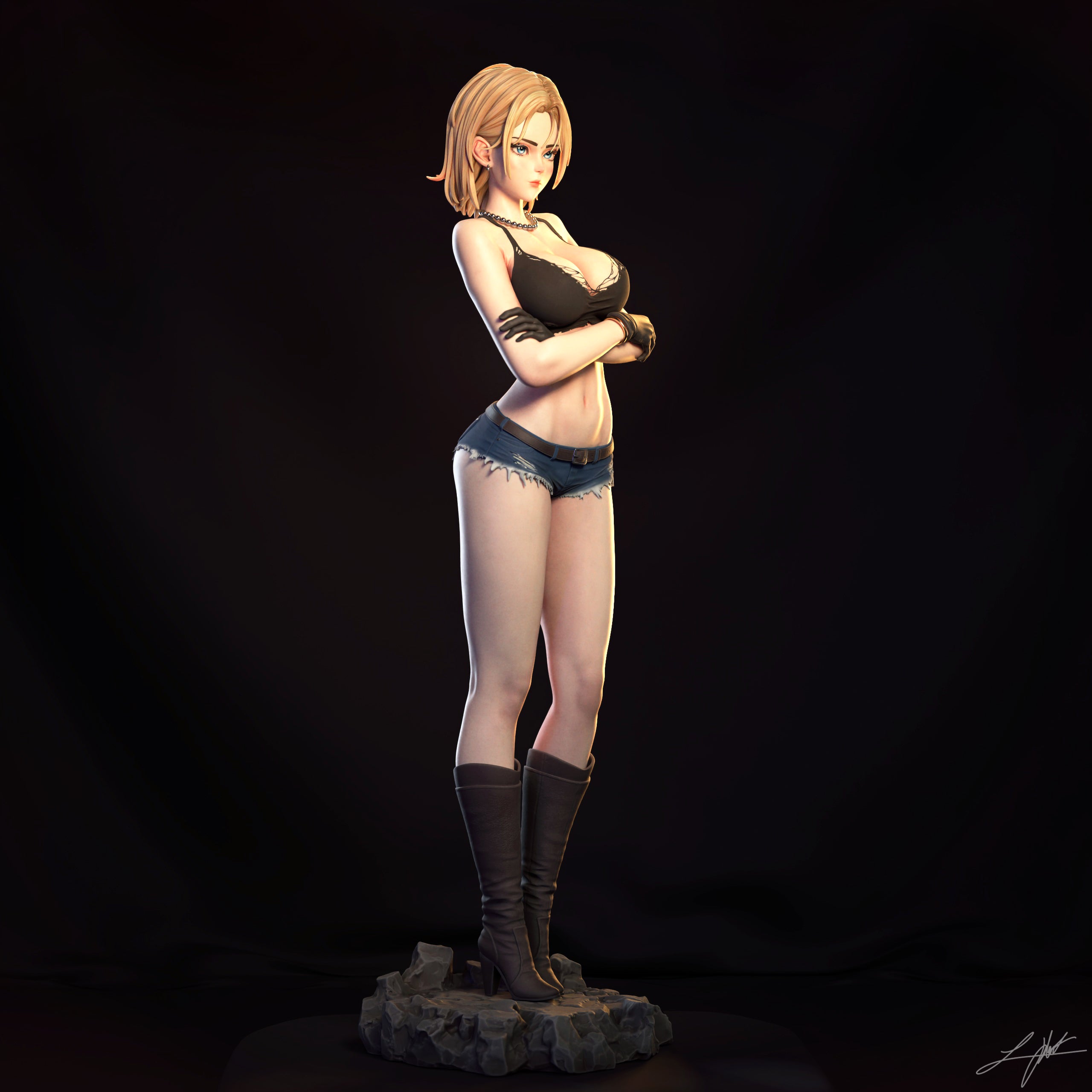 Android 18 Figur !!!BEMALT!!! -Fan Art-3D Druck- Maßstab 1:6