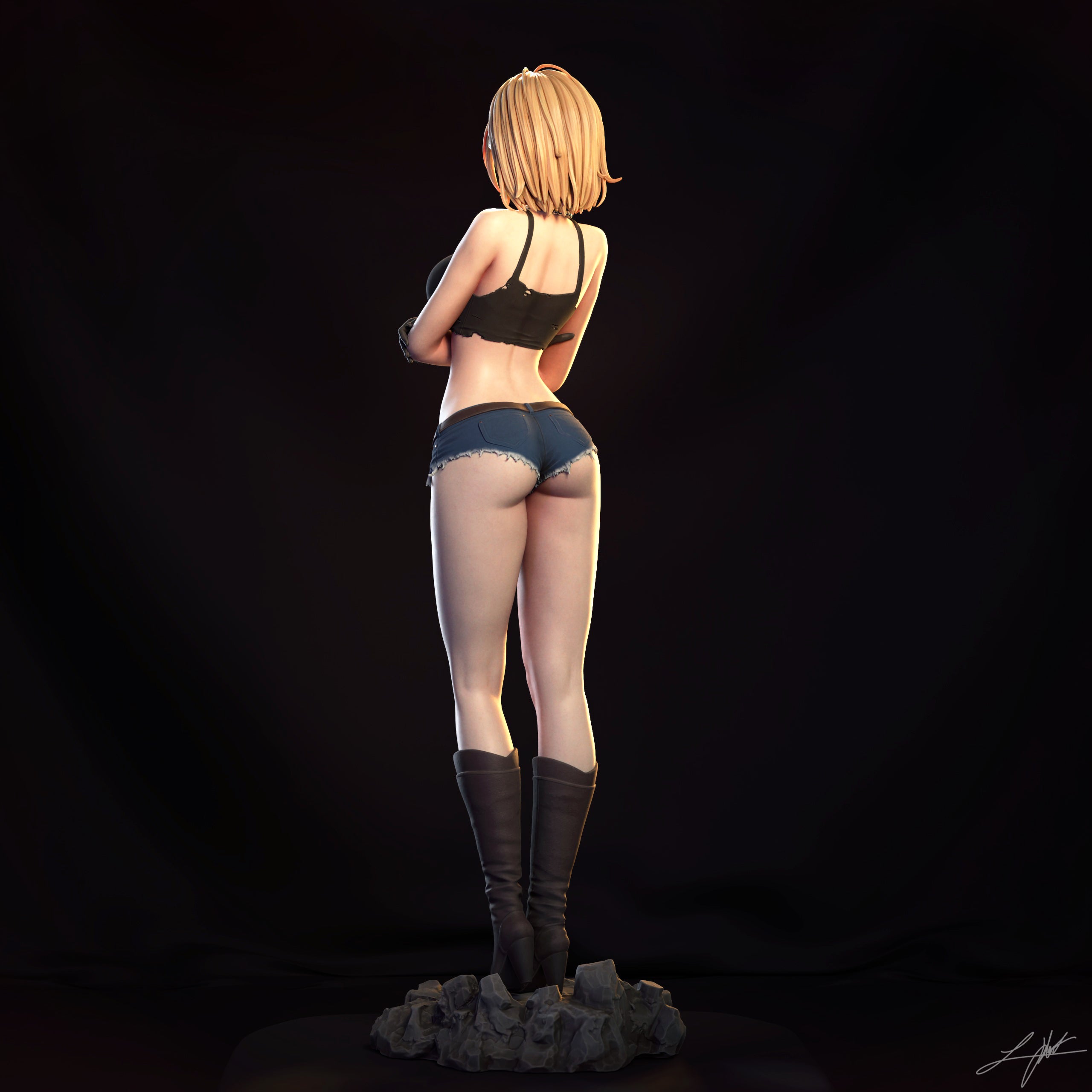 Android 18 Figur !!!BEMALT!!! -Fan Art-3D Druck- Maßstab 1:6