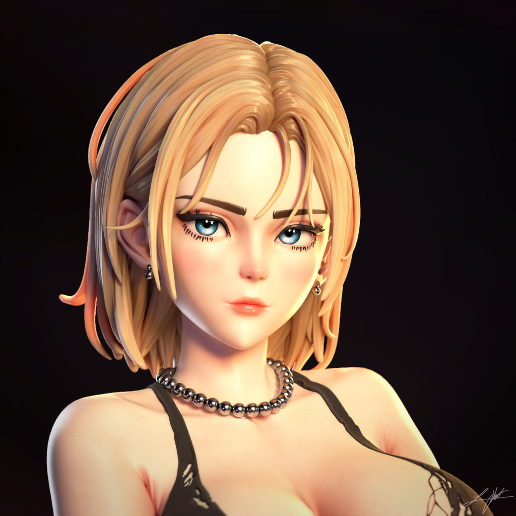 Android 18 Figur !!!BEMALT!!! -Fan Art-3D Druck- Maßstab 1:6