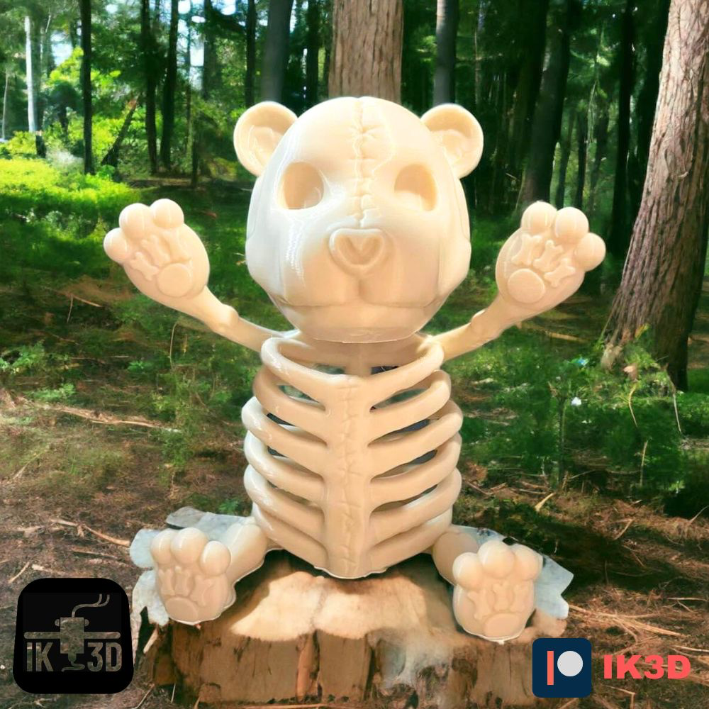SKELEBEAR – Skelett-Teddy (3D-Druck, bewegliche Figur / Deko)