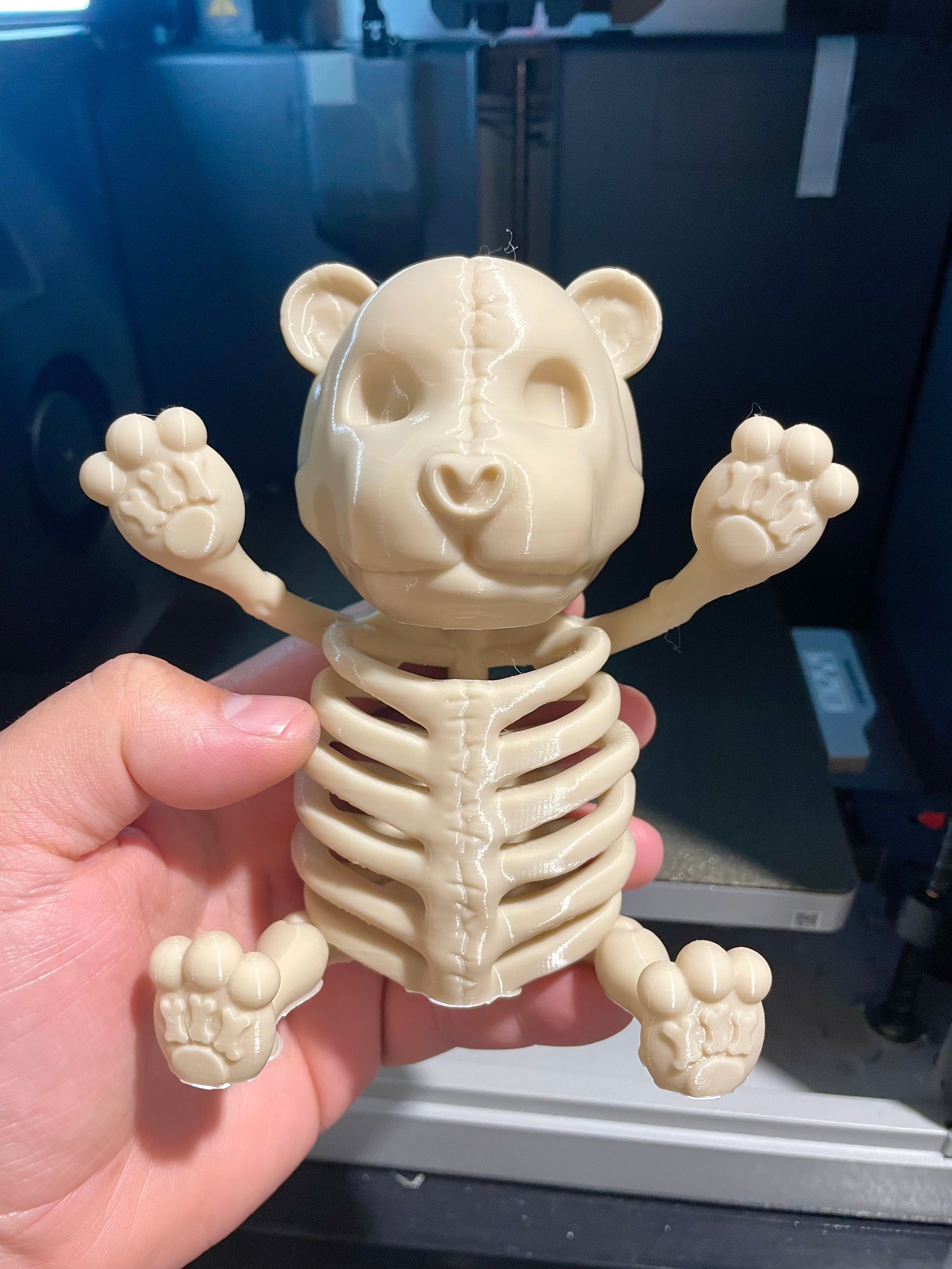 SKELEBEAR – Skelett-Teddy (3D-Druck, bewegliche Figur / Deko)