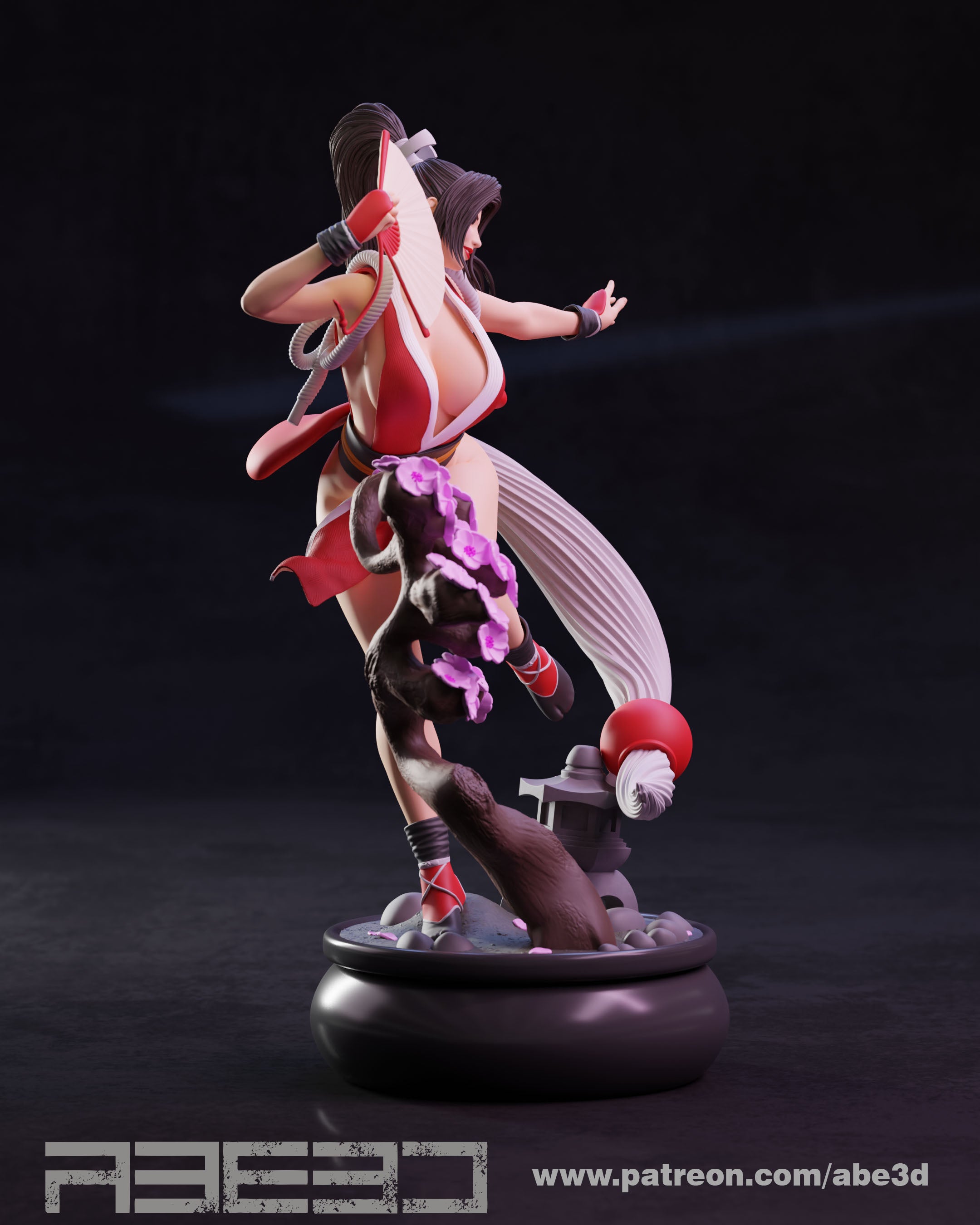Mai Shiranui !!!BEMALT!!! -Fan Art-3D Druck- Maßstab 1:6