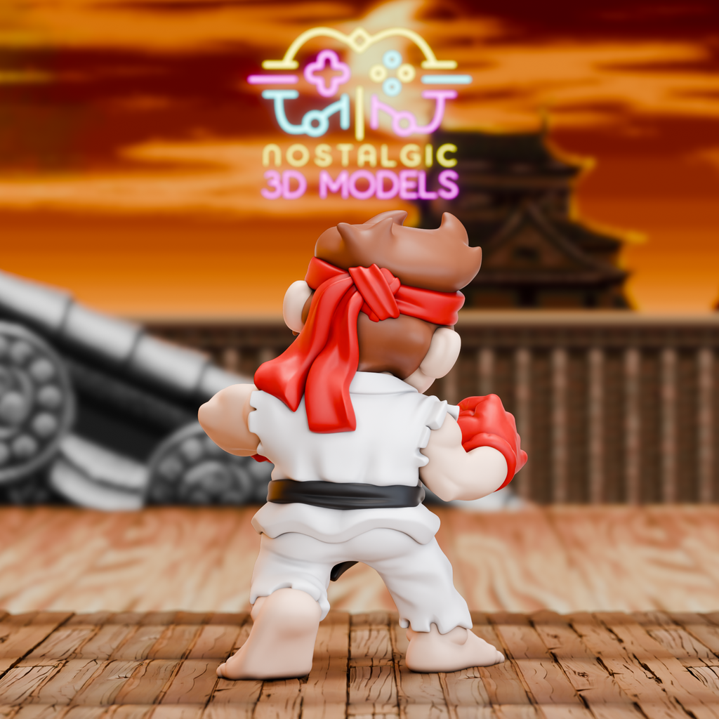 3D-Druck Figur – Fan-Art Karate-Kämpfer – 18 cm – FDM mehrfarbig