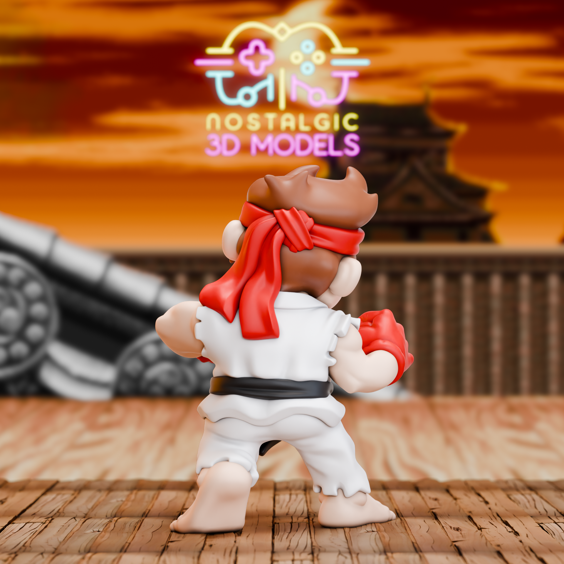3D-Druck Figur – Fan-Art Karate-Kämpfer – 18 cm – FDM mehrfarbig