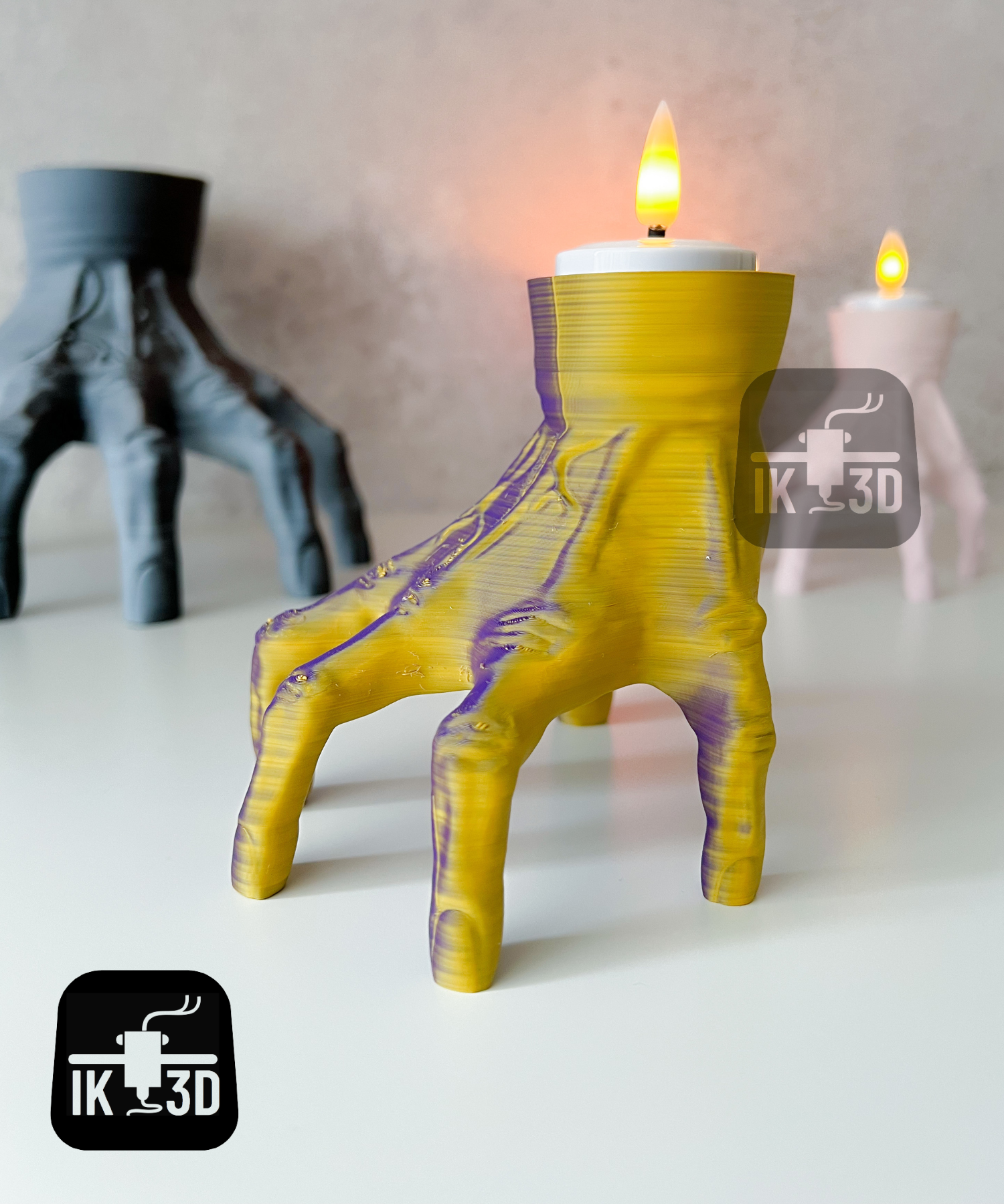 THING LIGHT – Hand-Teelichthalter (3D-Druck, Halloween/Deko)