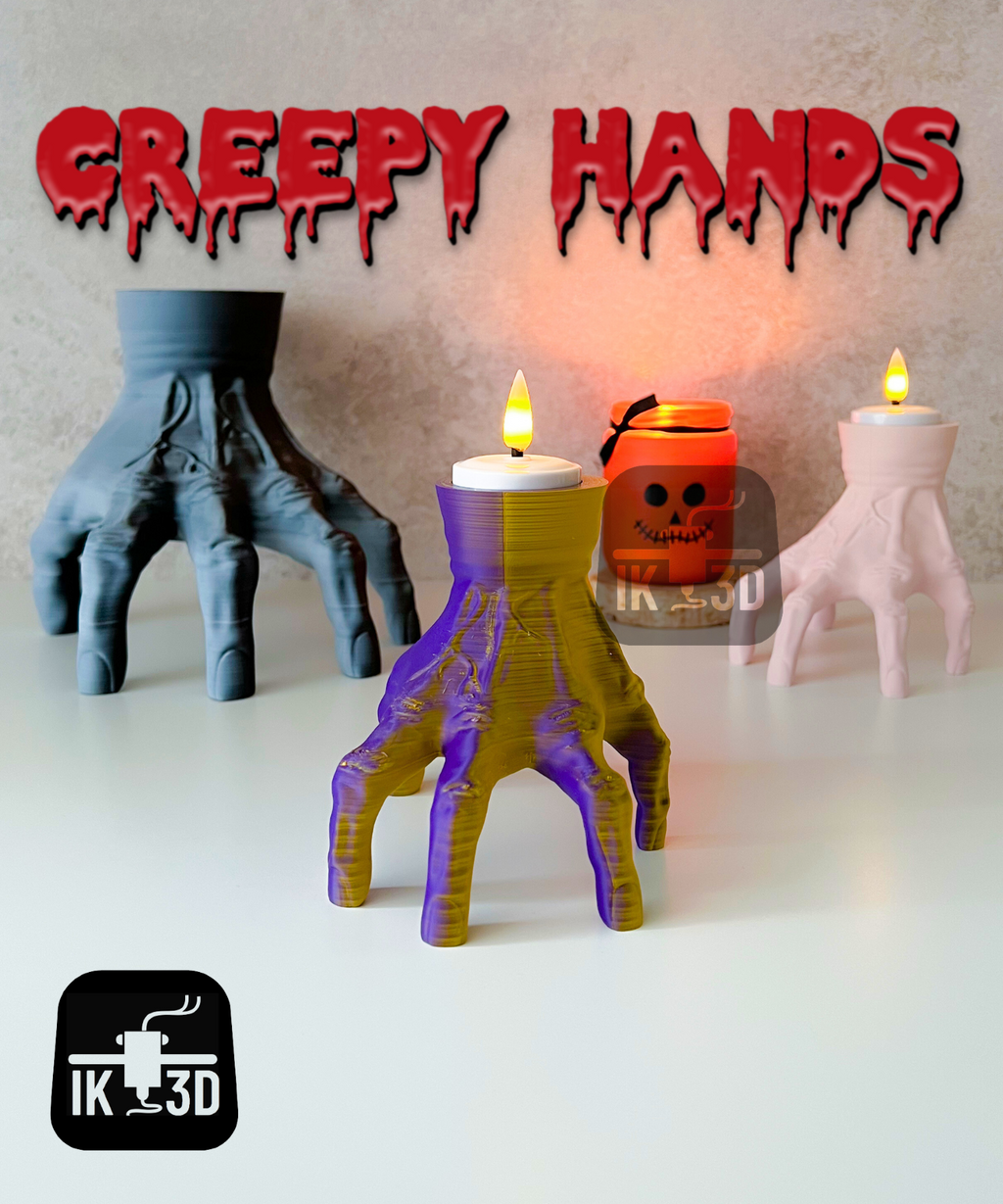 THING LIGHT – Hand-Teelichthalter (3D-Druck, Halloween/Deko)