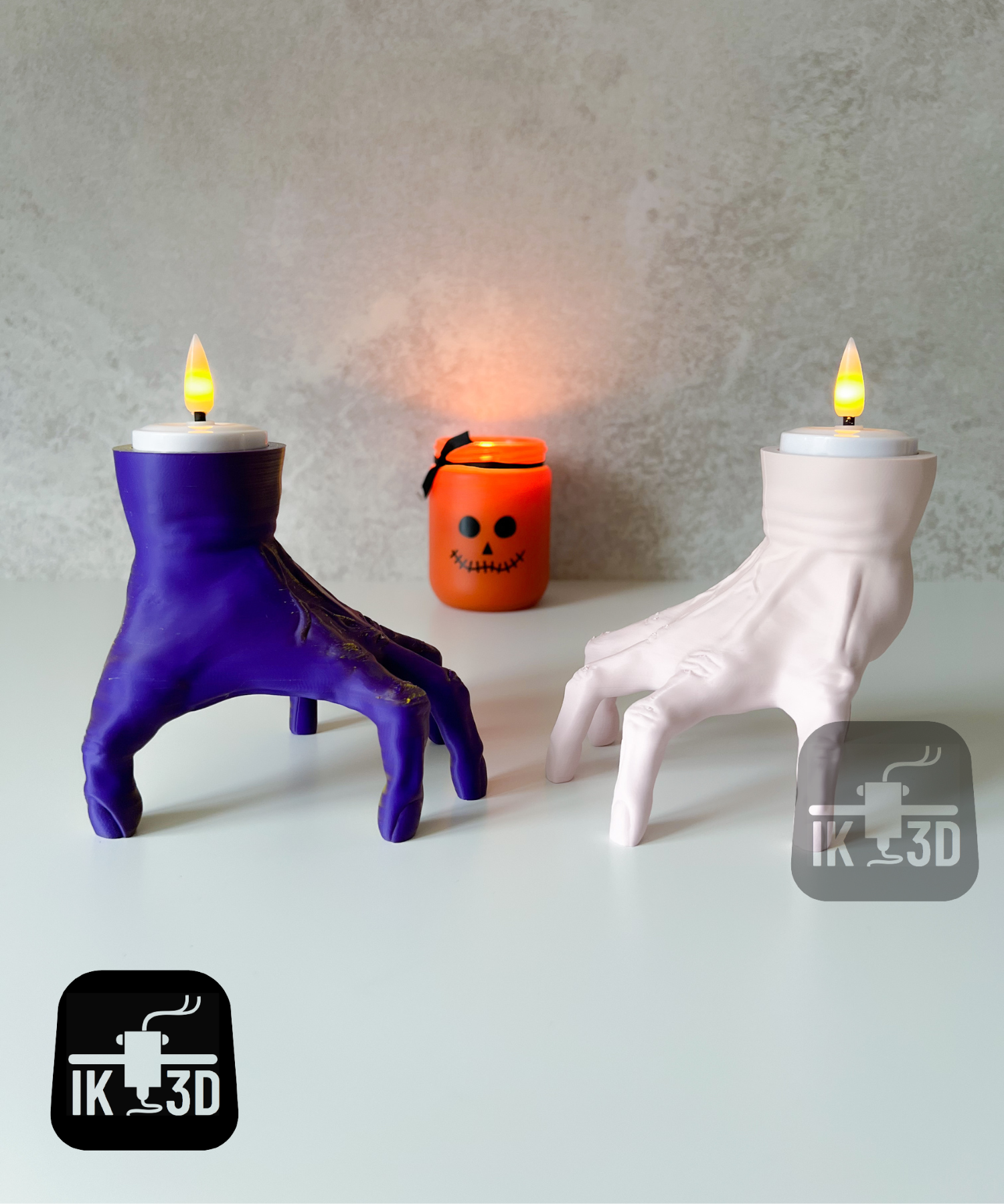 THING LIGHT – Hand-Teelichthalter (3D-Druck, Halloween/Deko)