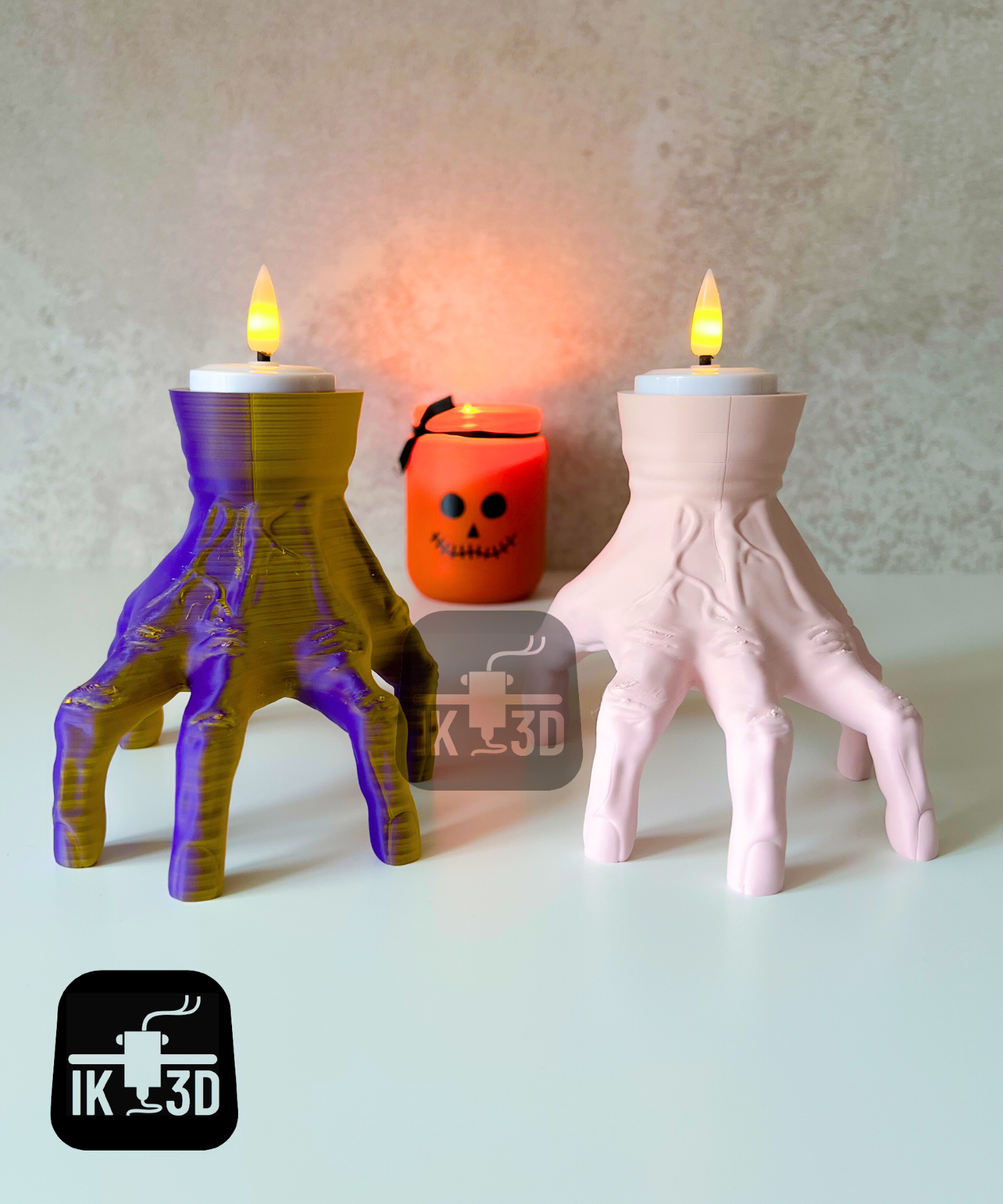 THING LIGHT – Hand-Teelichthalter (3D-Druck, Halloween/Deko)
