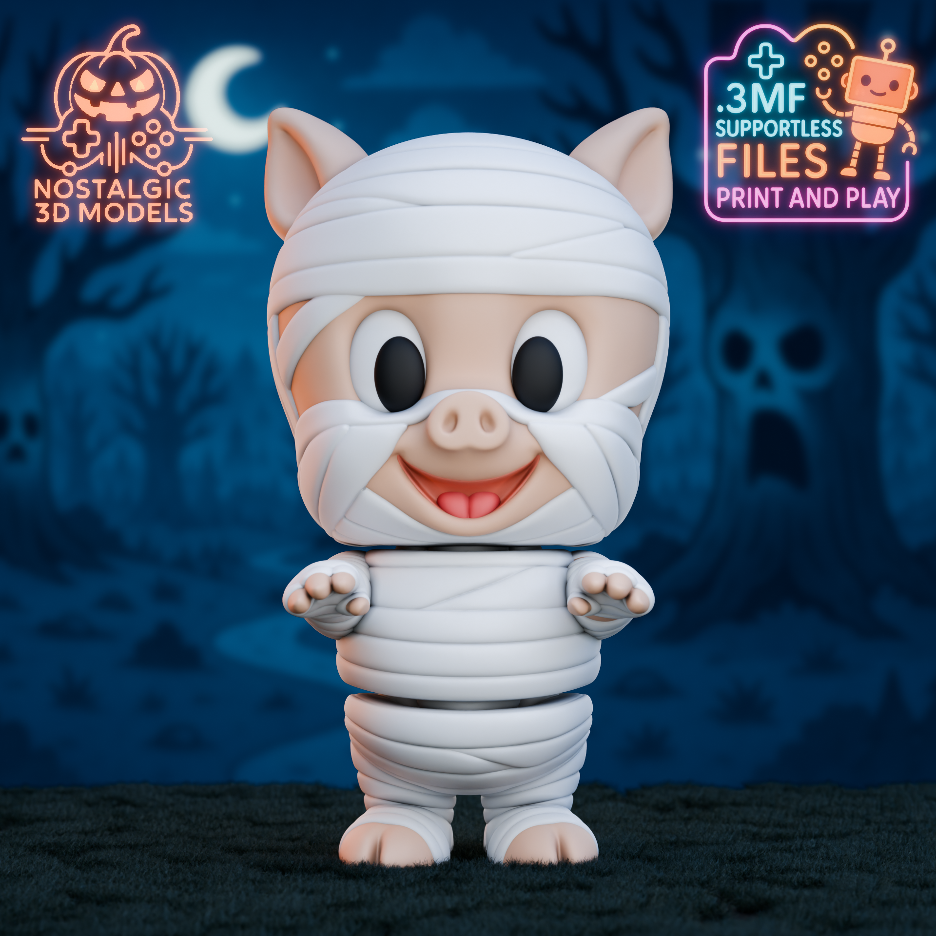 3D-Druck Figur – Fan-Art Halloween Serie – 18 cm – FDM mehrfarbig – Preis pro 1 Figur