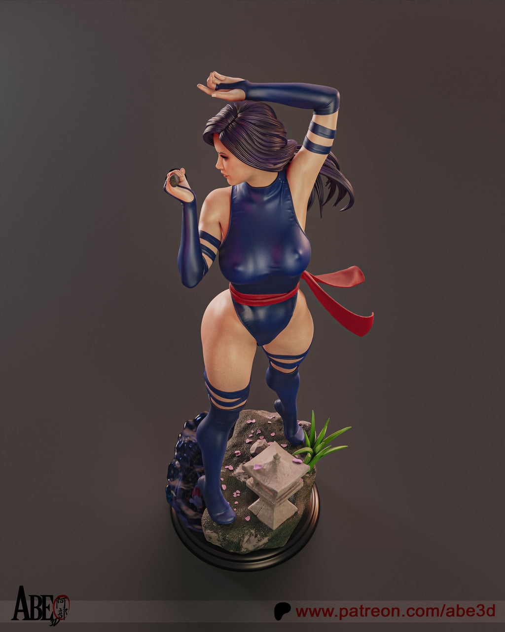 Psylocke Figur !!!BEMALT!!! -Fan Art-3D Druck- Maßstab 1:6