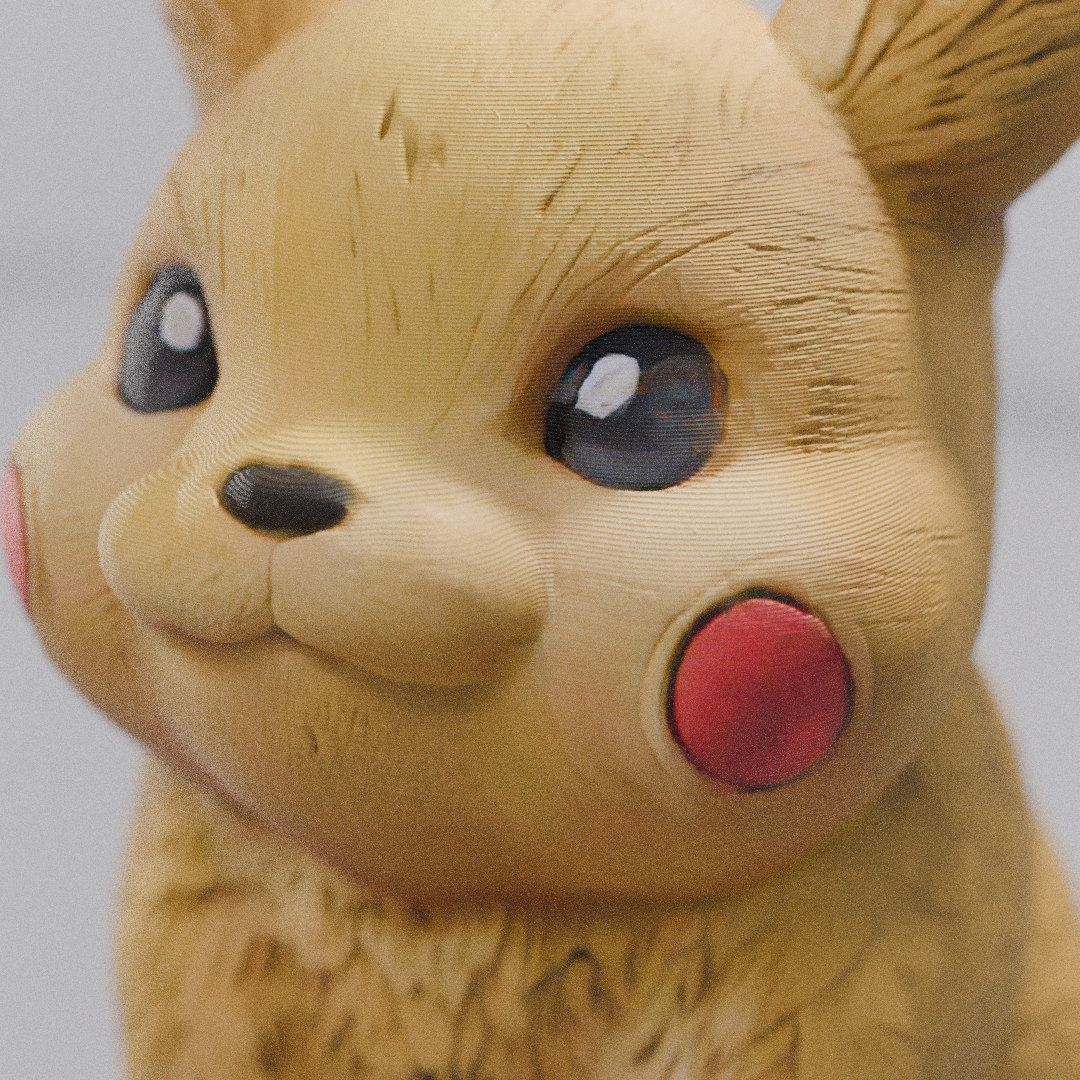Realistic Pika – 3D-Figur Fan Art