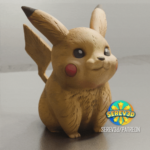 Realistic Pika – 3D-Figur Fan Art