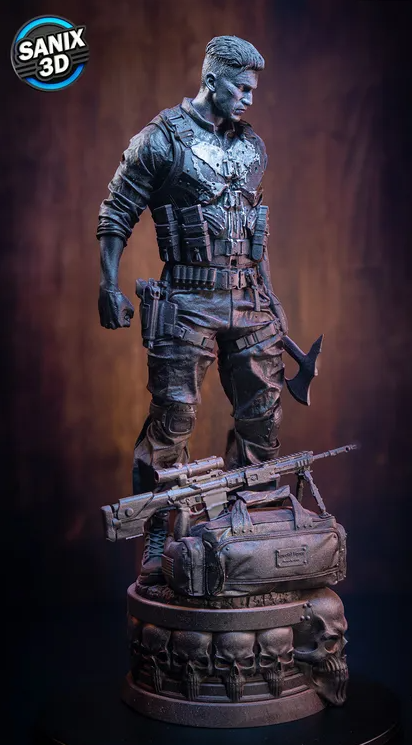 The Punisher Fan Art Figur !!!BEMALT!!!-Fan Art-3D Druck- Maßstab 1:6