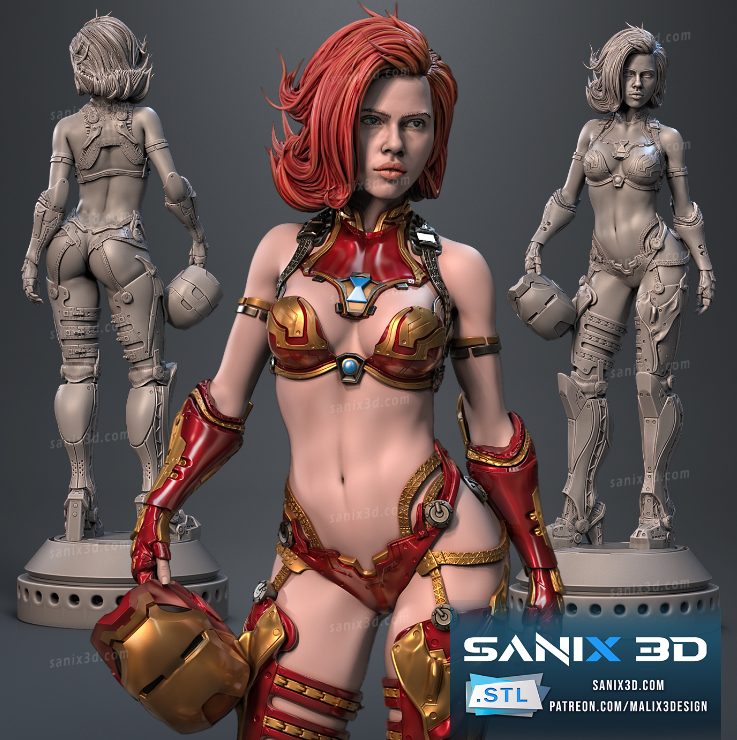 IRON WIDOW Figur !!!BEMALT!!!-Fan Art-3D Druck- Maßstab 1:6
