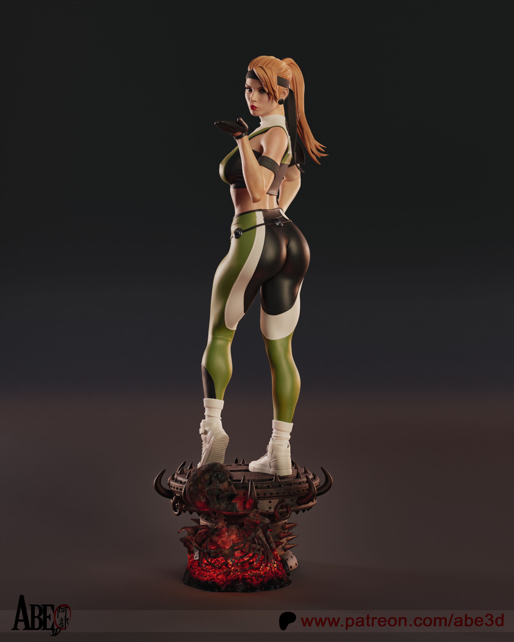Sonya Blade Figur !!!BEMALT!!! -Fan Art-3D Druck- Maßstab 1:6