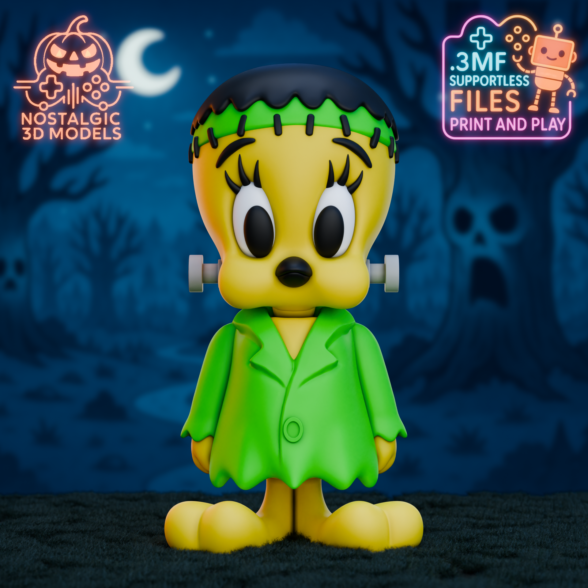 3D-Druck Figur – Fan-Art Halloween Serie – 18 cm – FDM mehrfarbig – Preis pro 1 Figur